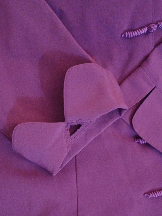 Classic Elements Purple Mandarin-Style Button Down Shirt - Picture 8 of 9